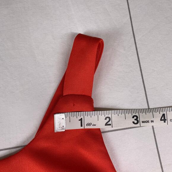 Lovers + Friends Dress Womens Small Coral Morning Light Ruffle Hem Mini Party - Picture 12 of 12